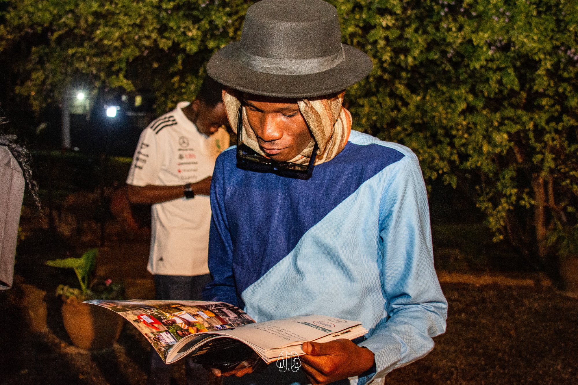 Attendee reading at FSN night event